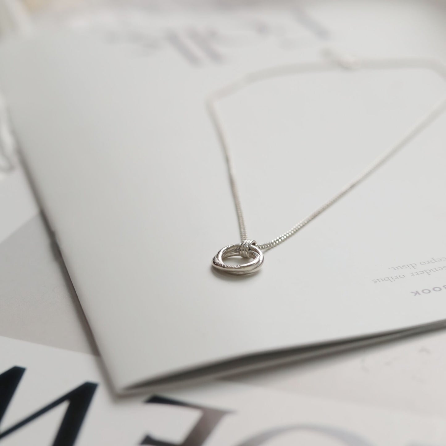 Infinite Circle Beautiful Encounter Necklace in Sterling Silver