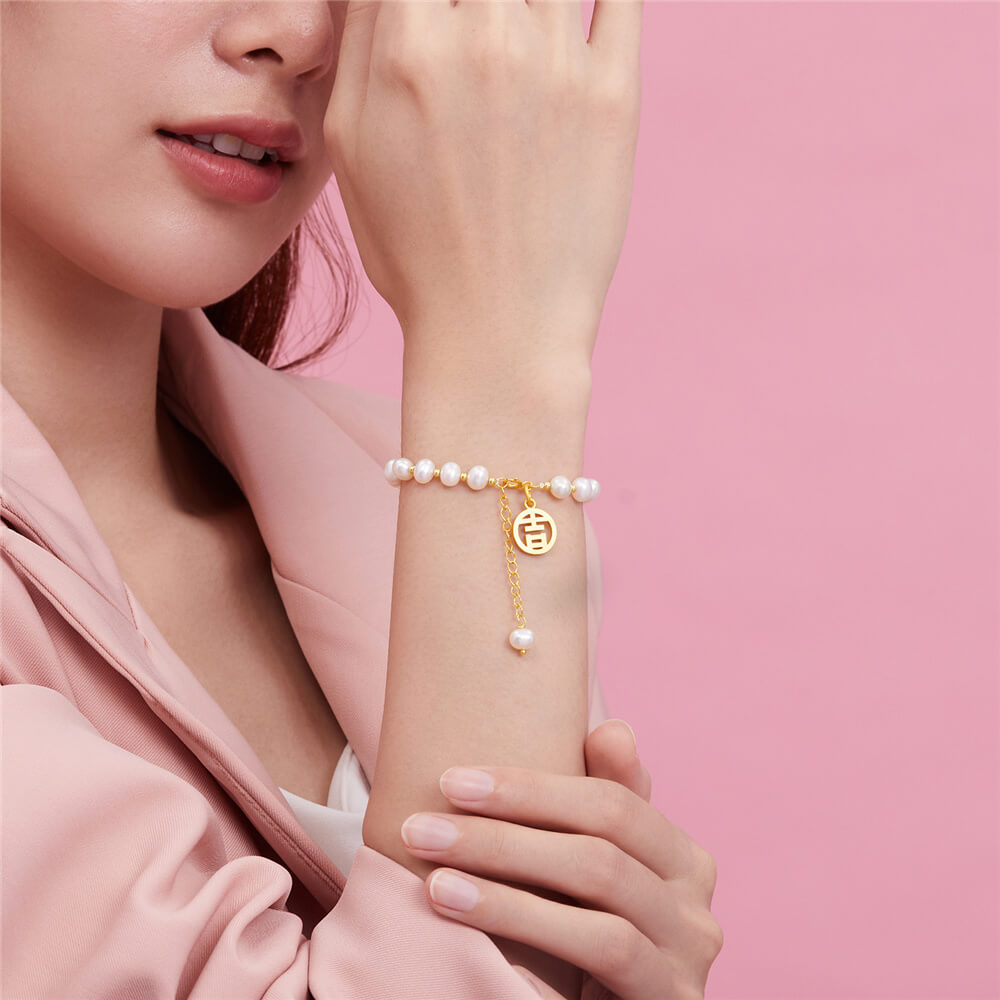 Lucky Ji Charm Pearl S925 Silver Bracelet