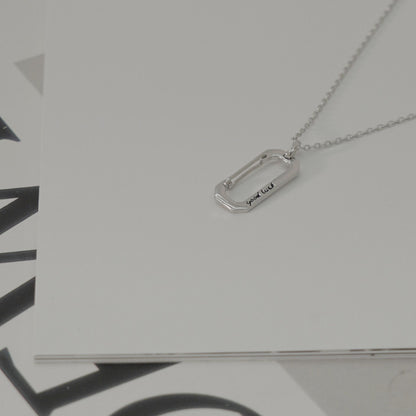 Lucky Safety Pin Necklace in Sterling Silver