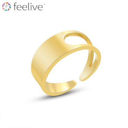 Simple Open Ring in Titanium - Feelive