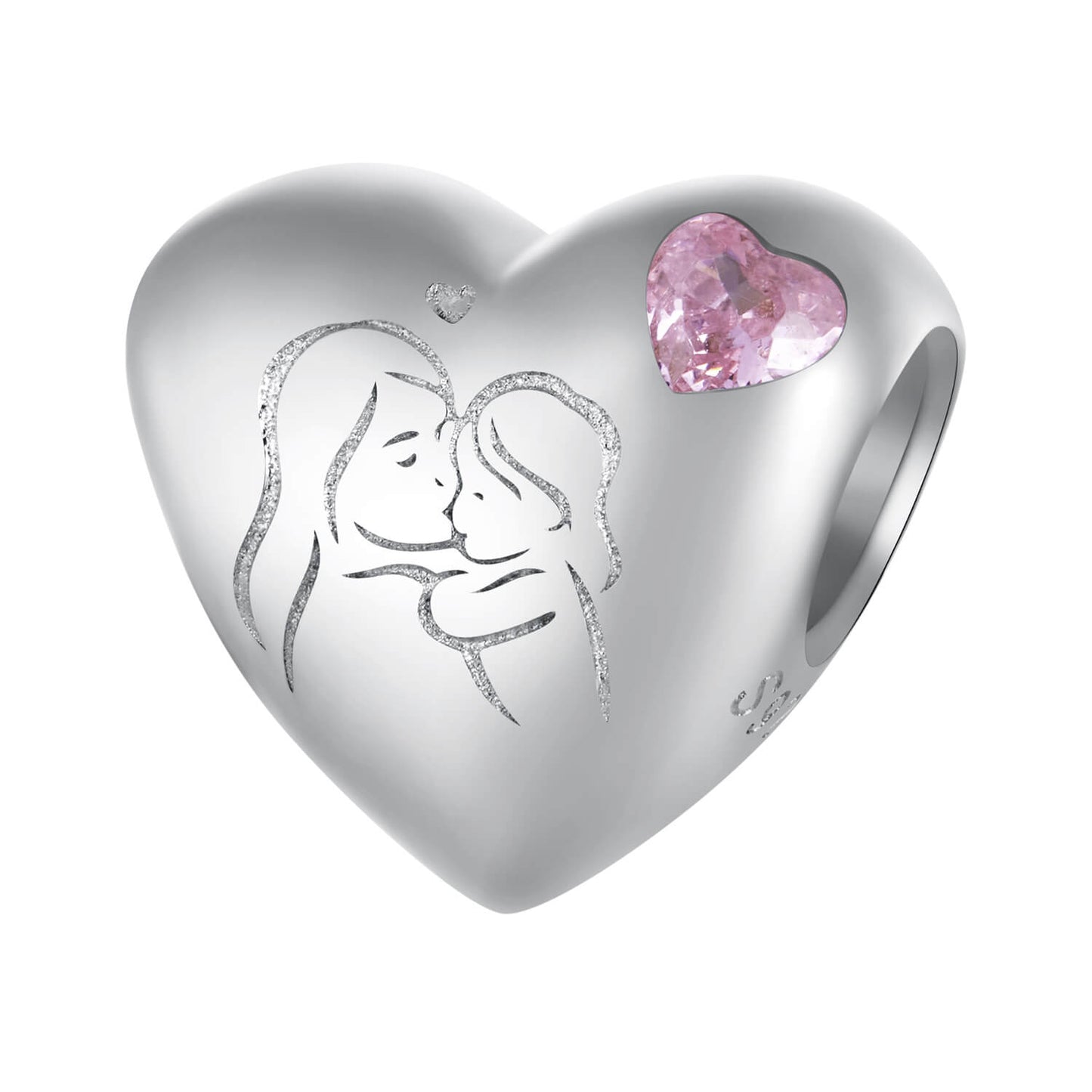 Shine the Mother's Day Zircon Charms Set in Sterling Silver mother and child