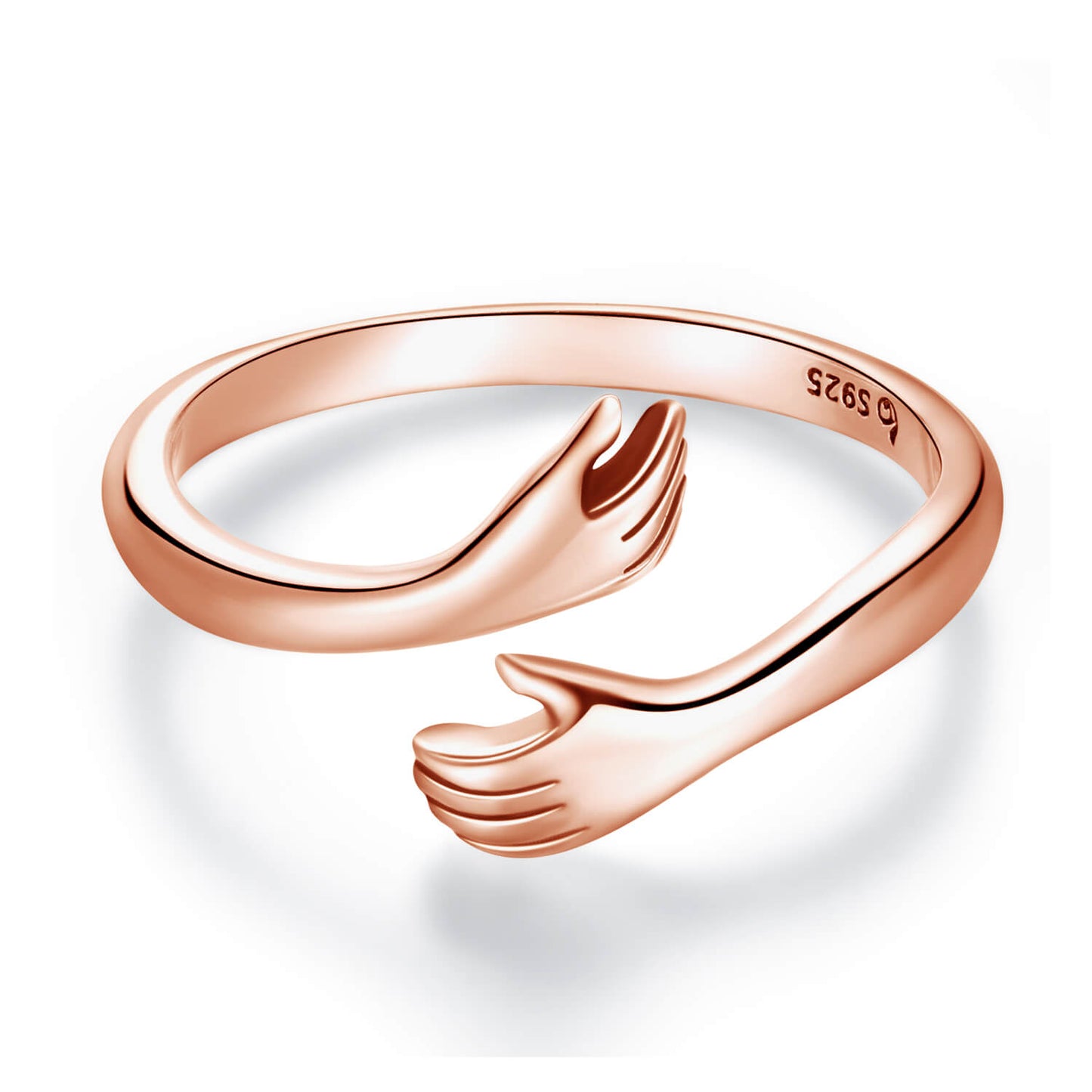 Hug Ring in Sterling Silver rose gold