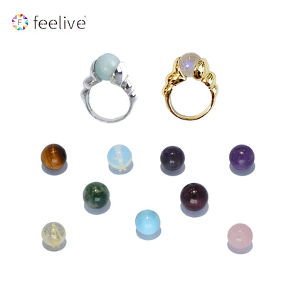 [TikTok] Gemstones Magic Ring in Gold Plated Brass