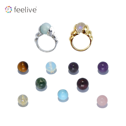 [TikTok] Gemstones Magic Ring in Gold Plated Brass