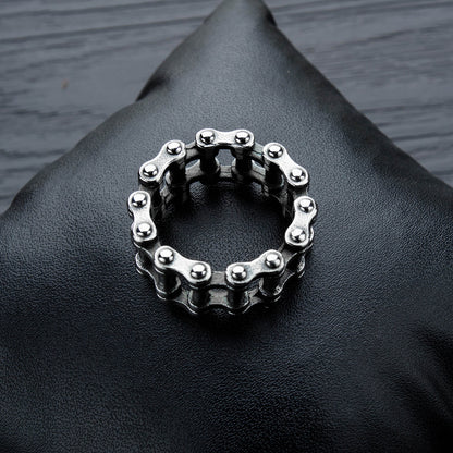 Bicycle Chain Men Ring in Titanium