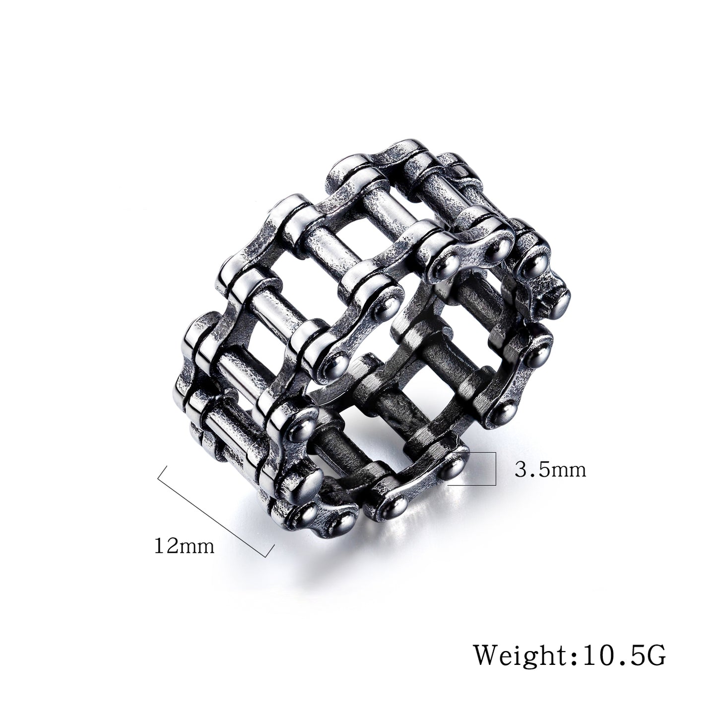 Bicycle Motorcycle Chain Titanium Men Ring