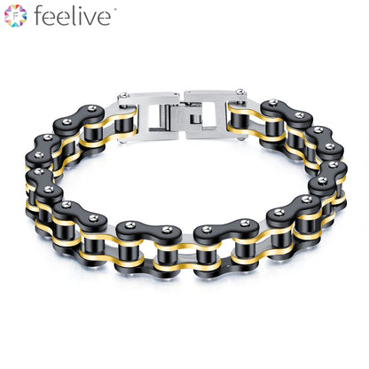 Bicycle Chain Men Bracelet in Stainless - Feelive