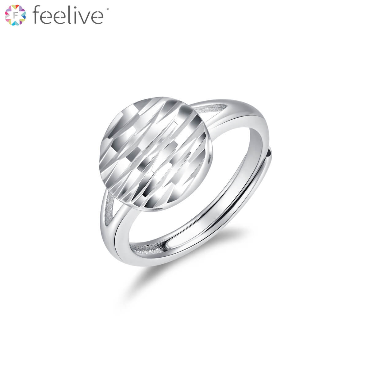 Ripple Signet Ring in Sterling Silver - Feelive