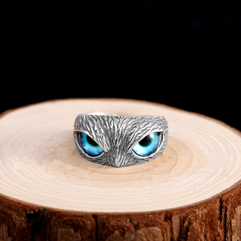 Owl Men Dome Ring in Copper Alloy