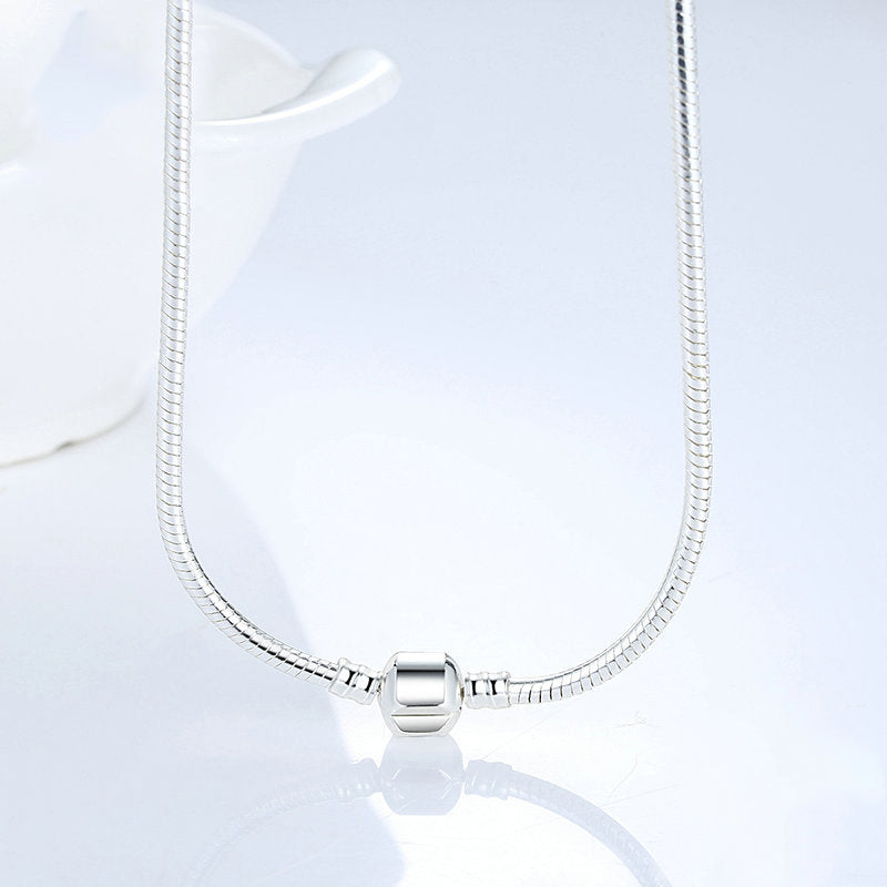 Snake Chain Necklace in Silver Plated Copper