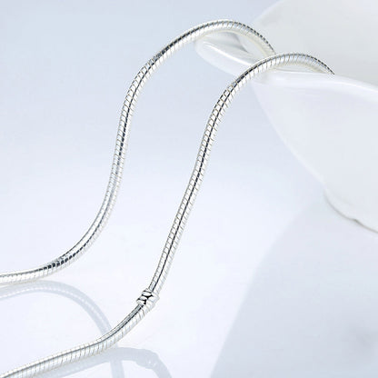 Snake Chain Necklace in Silver Plated Copper