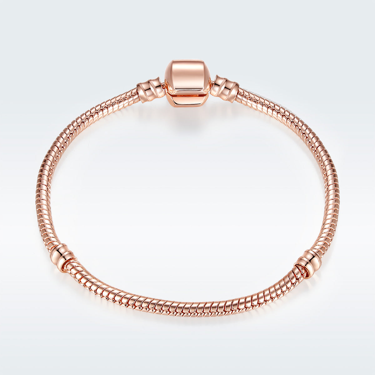 Snake Chain Bracelet in Rose Gold Plated Copper