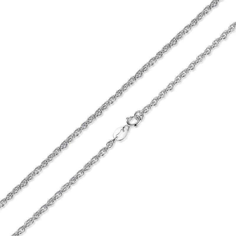 Classic Series Chain Necklace in Sterling Silver rope tight