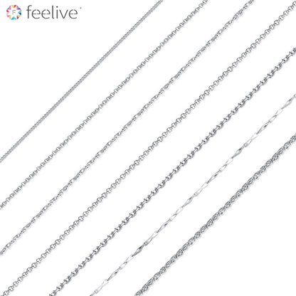 Classic Series Chain Necklace in Sterling Silver - Feelive