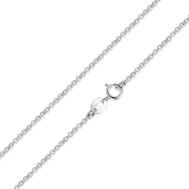 Classic Series Chain Necklace in Sterling Silver rolo thin