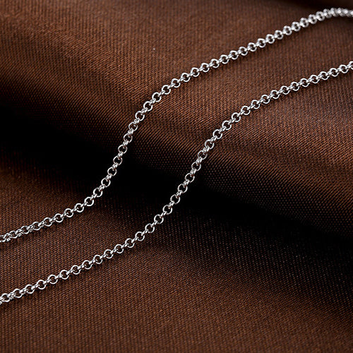 Classic Series Chain Necklace in Sterling Silver rolo thick