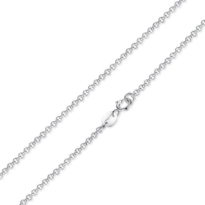 Classic Series Chain Necklace in Sterling Silver rolo thick