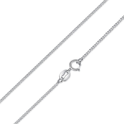 Classic Series Chain Necklace in Sterling Silver curb