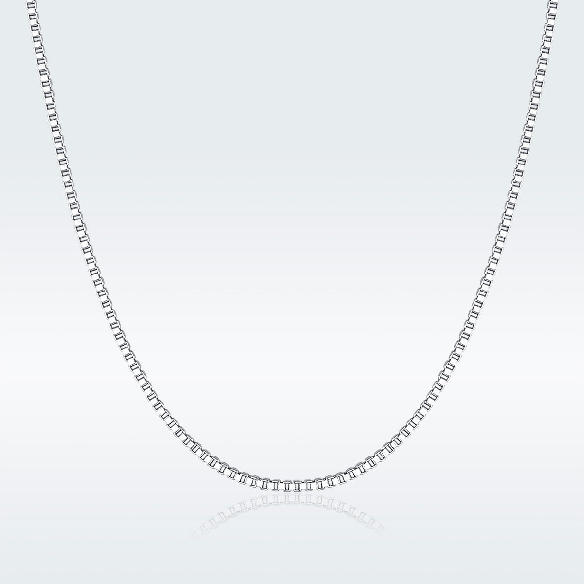 Box Chain Necklace in Sterling Silver