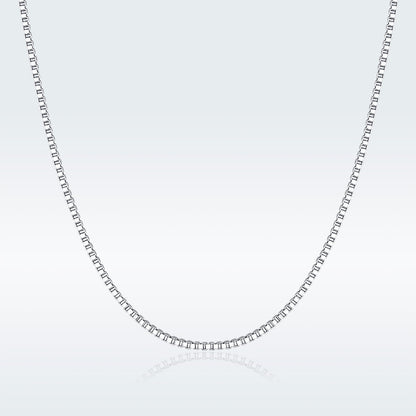 Box Chain Necklace in Sterling Silver