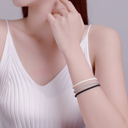 Simple Strip Braided Bracelet in Sterling Silver model