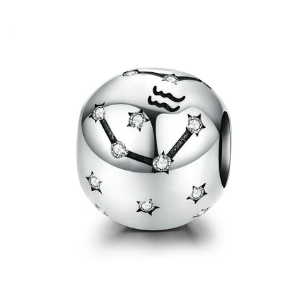 Constellations Aquarius Charm in Sterling Silver