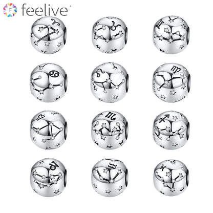 Constellations Charm Bead in Sterling Silver - Feelive