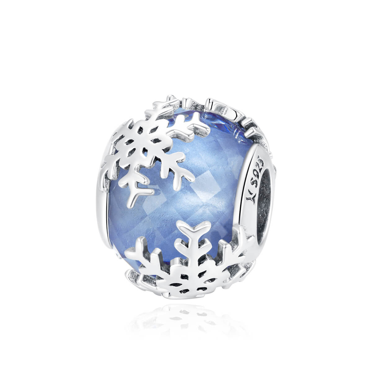 Happy Christmas Gem Charms Set in Sterling Silver snowball