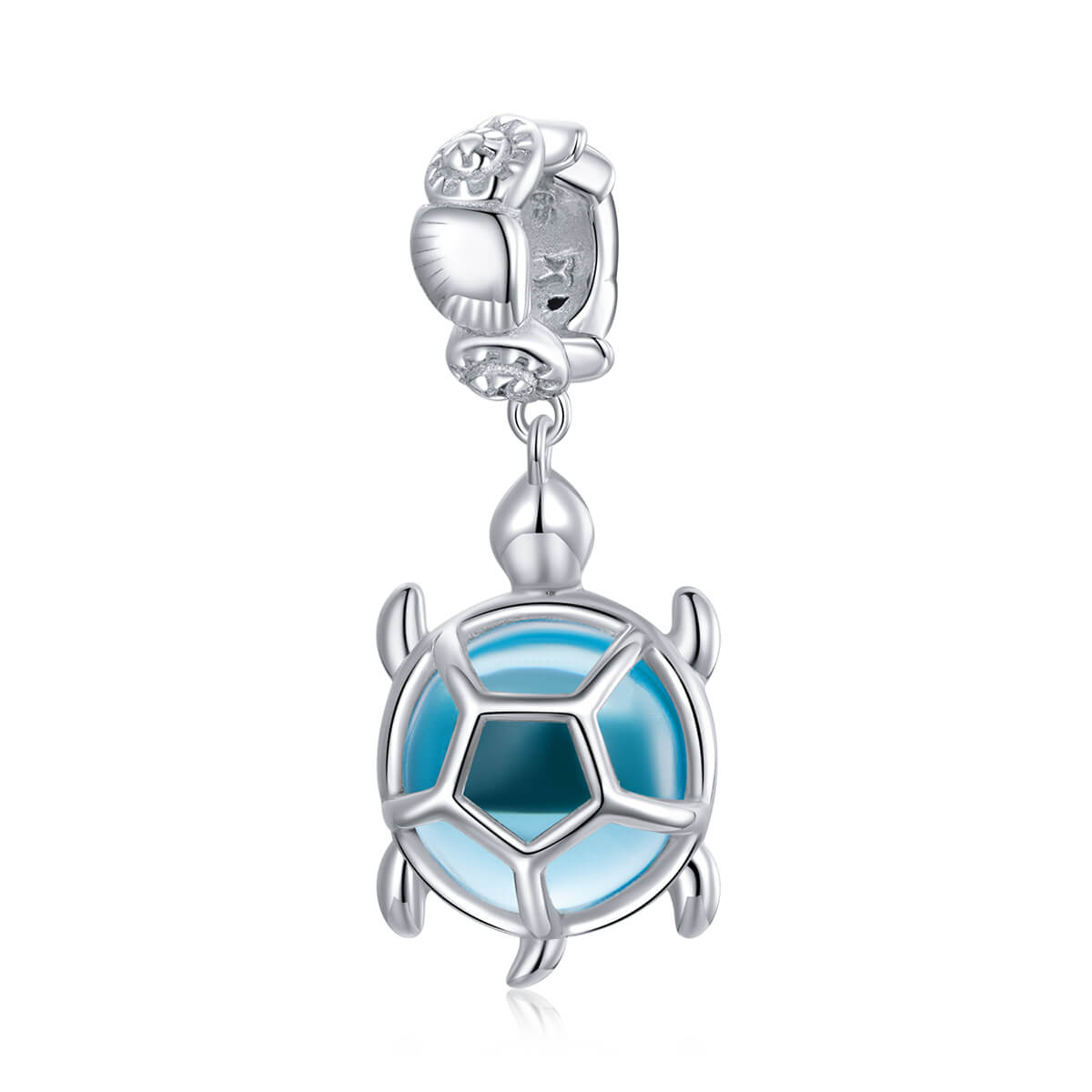 Sea Elf Gemstones Charms Set in Sterling Silver sea turtle