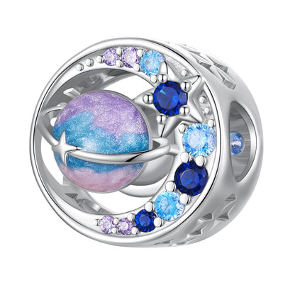 Fantasy Planet Unicorn Gem Charm Set in Sterling Silver planet