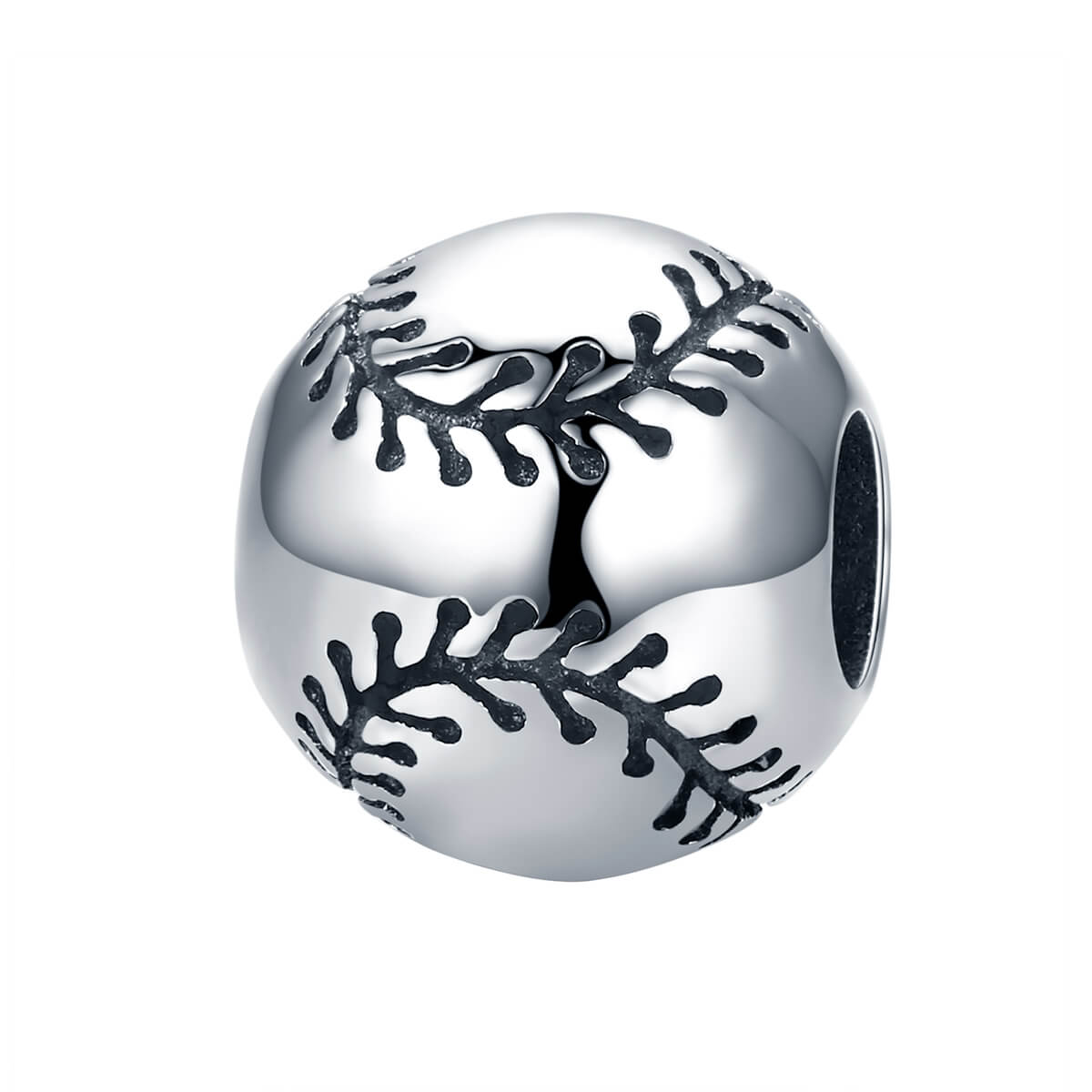 Ball Sports Series Enamel Charms Set in Sterling Silver baseball