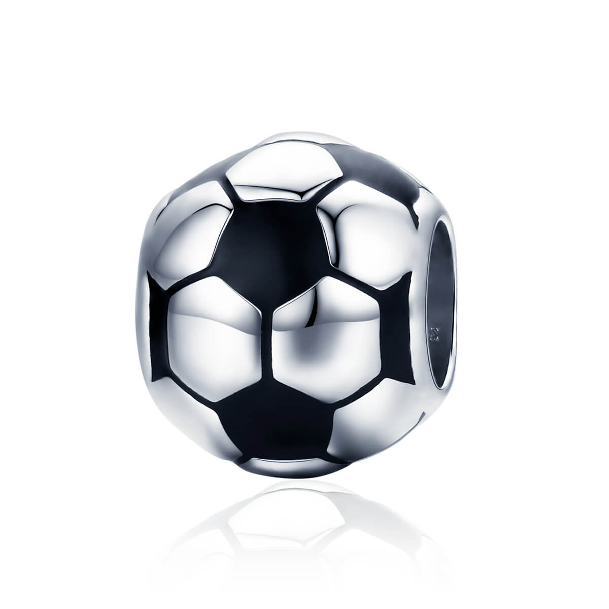 Ball Sports Series Enamel Charms Set in Sterling Silver football