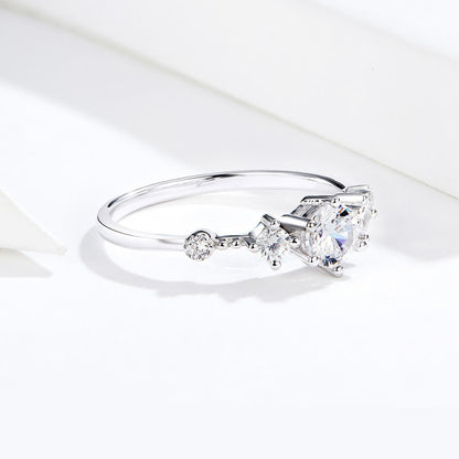 Starshine Zircon Ring in Sterling Silver side