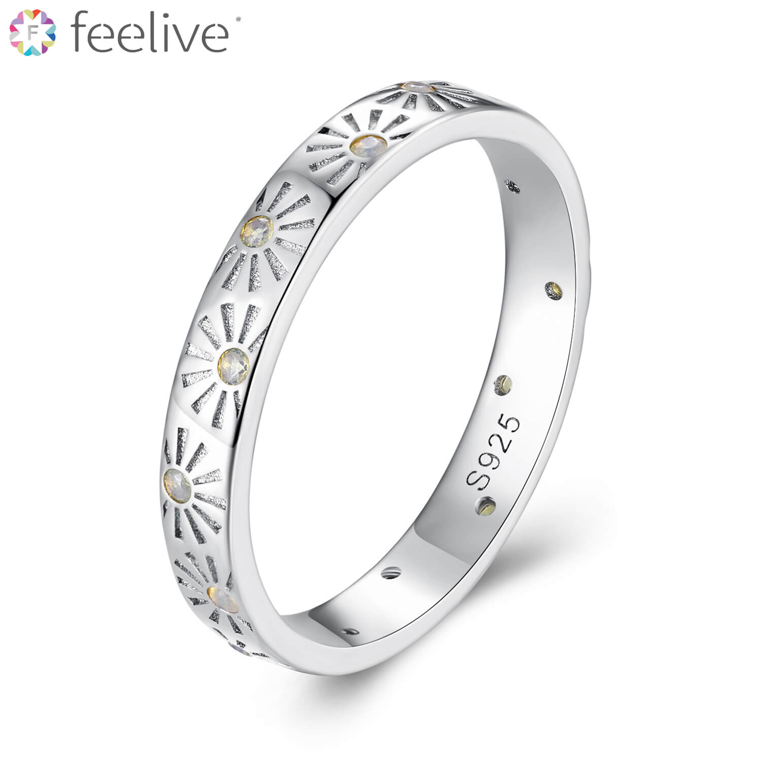 Summer Sunshine Opal Ring in Sterling Silver - Feelive