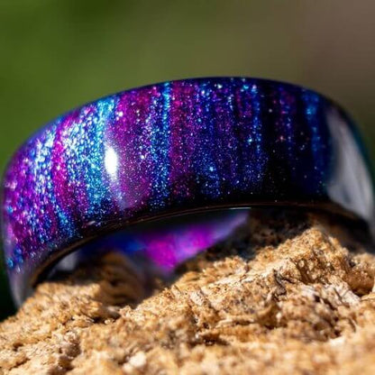 The Colored Galaxy Opal Ring-Violet Opal2