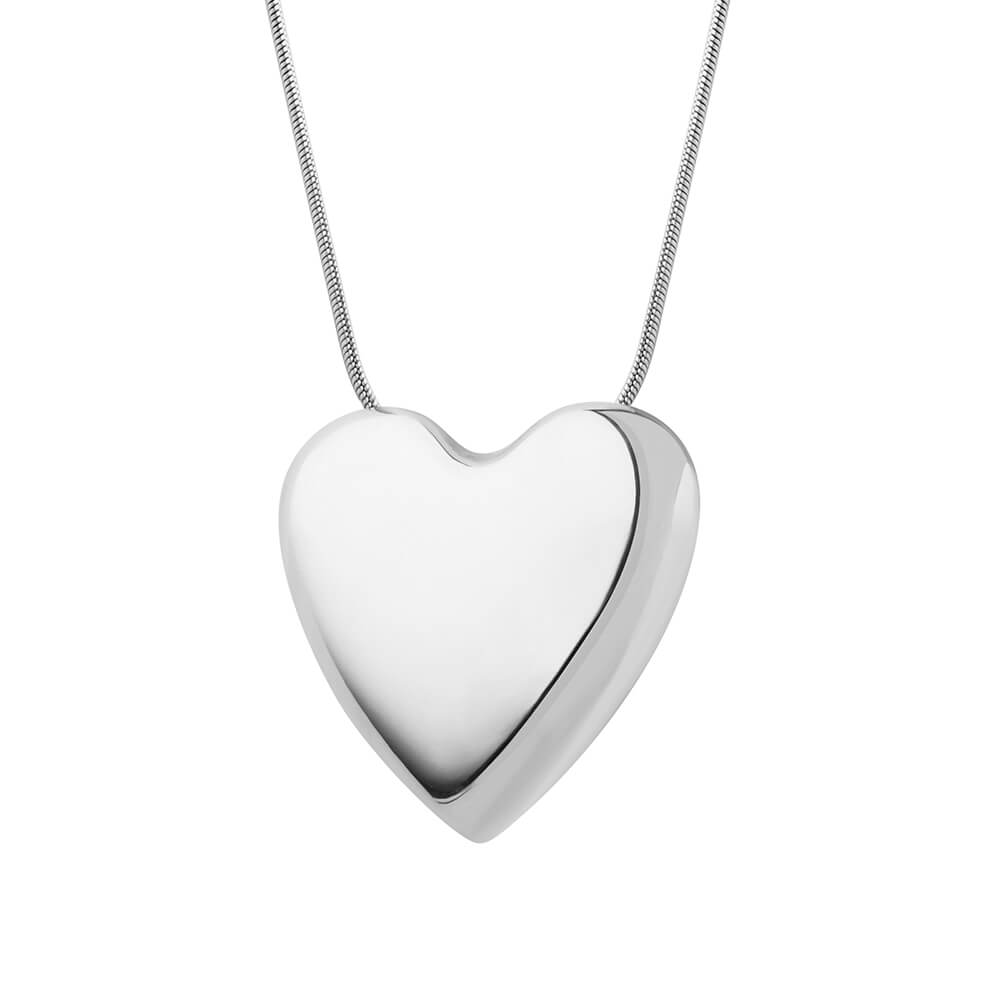 Heart Pendant Gold Plated Titanium Necklace